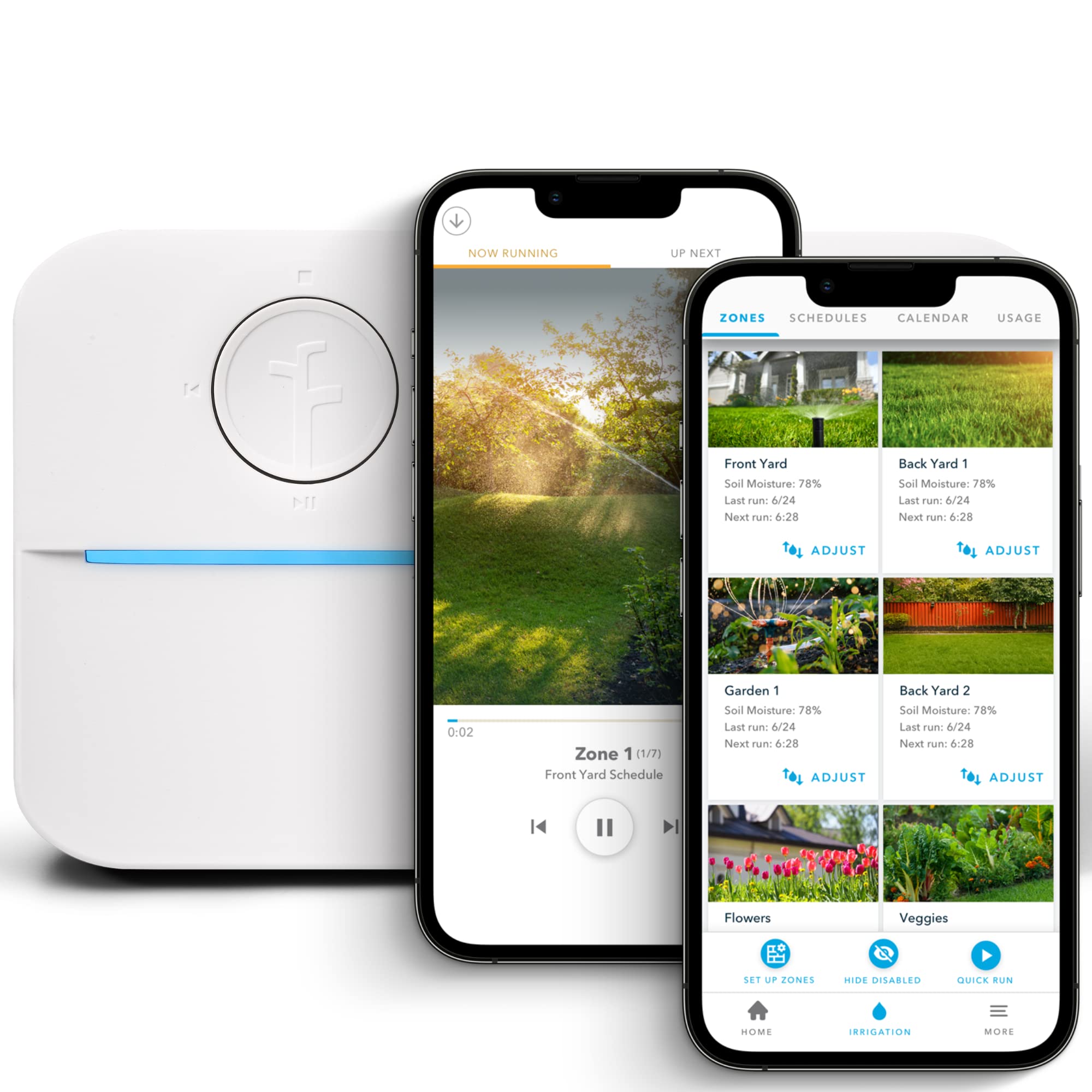 Rachio 8 Zone Smart Sprinkler Controller front view in white