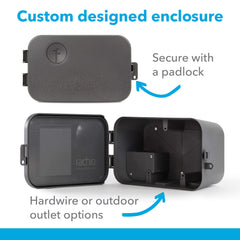 Rachio enclosure installed outdoors protecting sprinkler controller