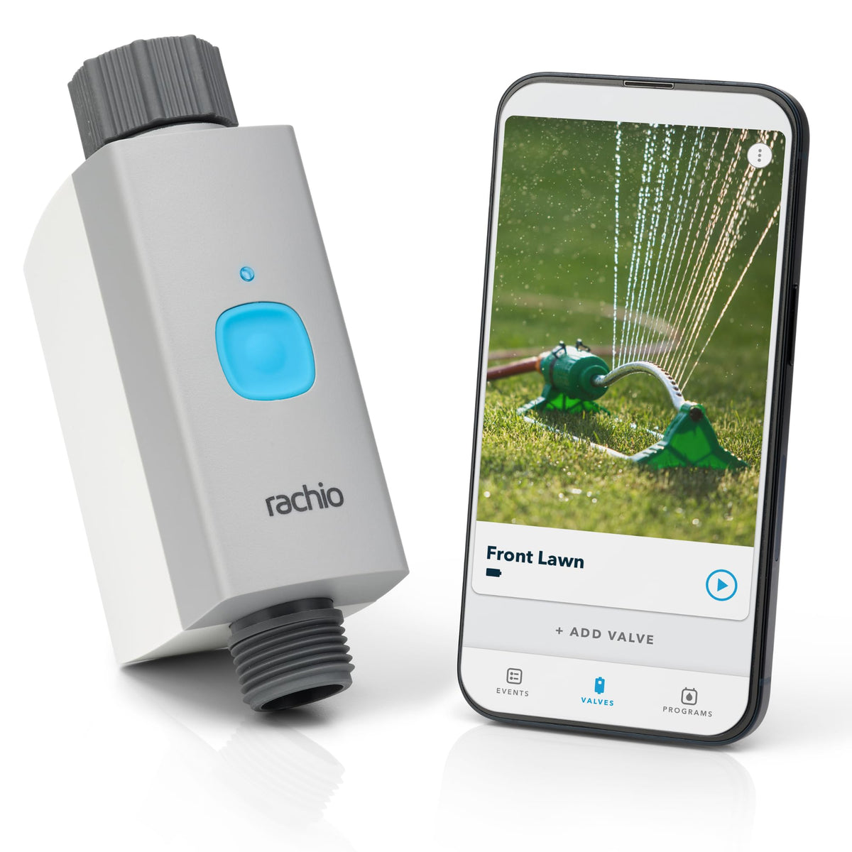 Rachio Smart Hose Timer front view in gray