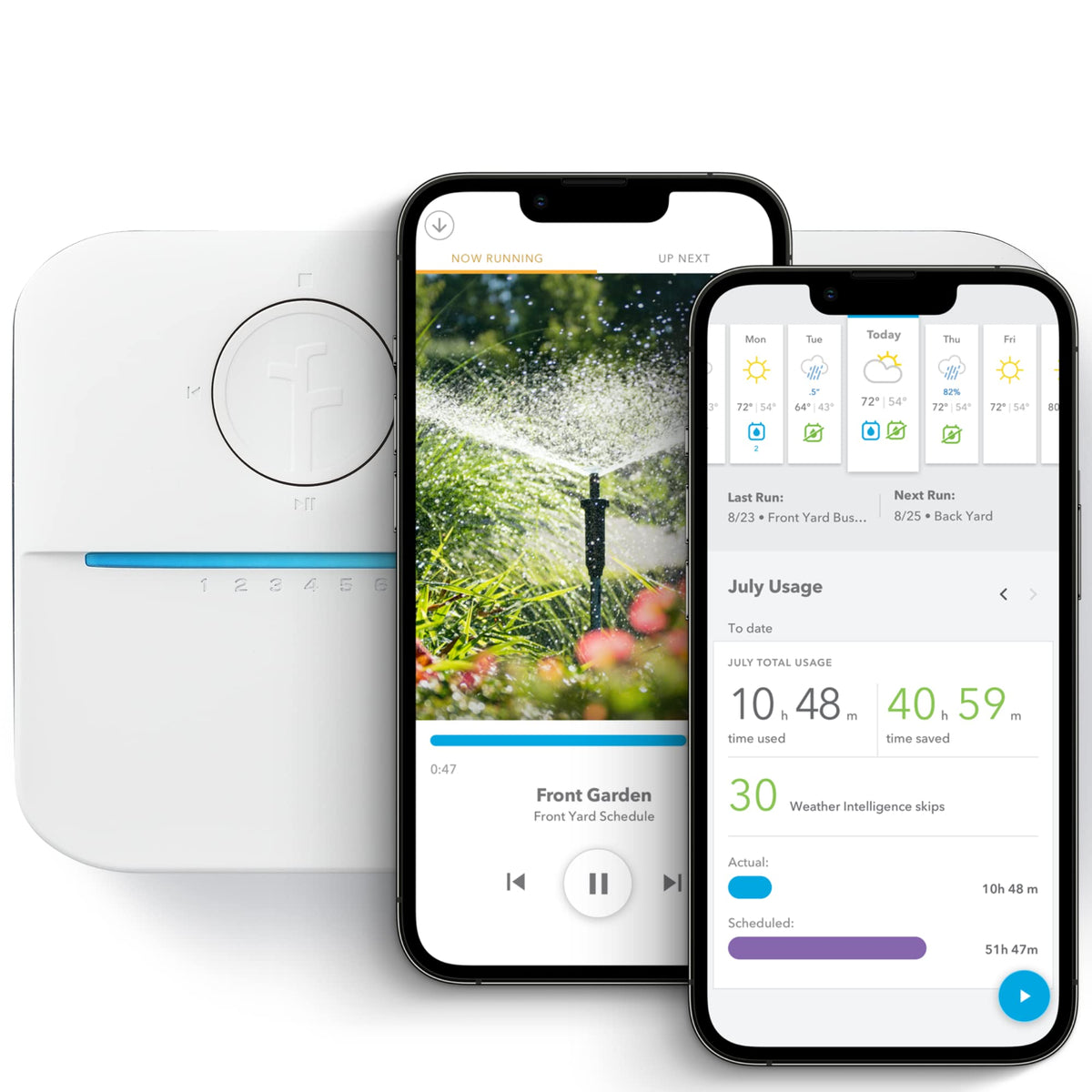 Rachio Smart Sprinkler Controller front view, grey