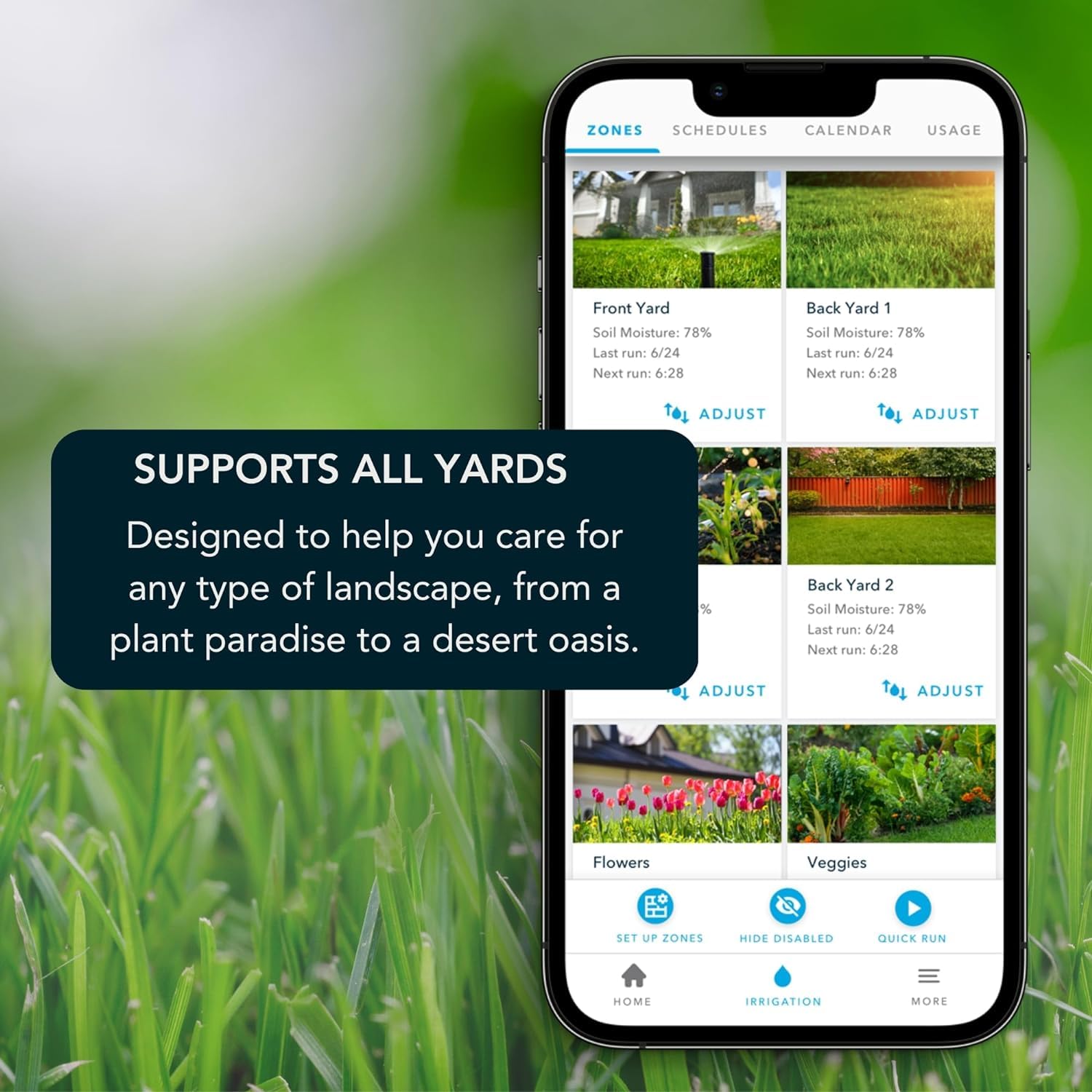 Rachio Smart Sprinkler Controller in a garden setting