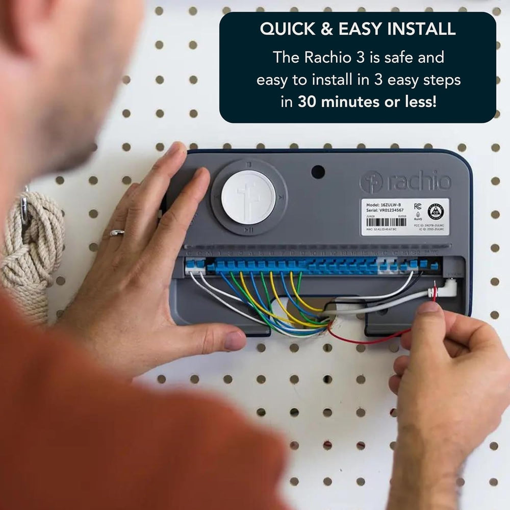 Rachio Smart Sprinkler Controller showing back view with connections