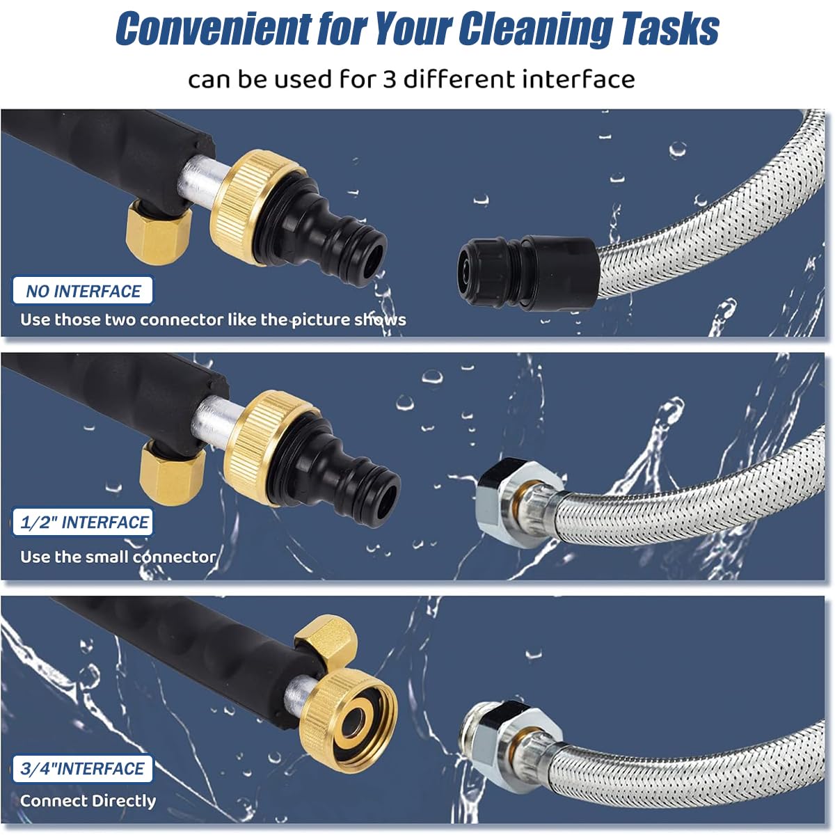 Raddile Power Washer Hose Attachment adjustable wand extended