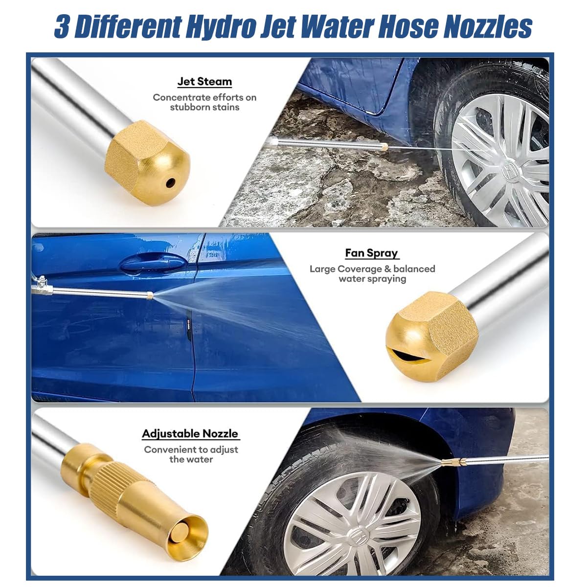 Raddile Power Washer Hose Attachment with hose adapter close-up