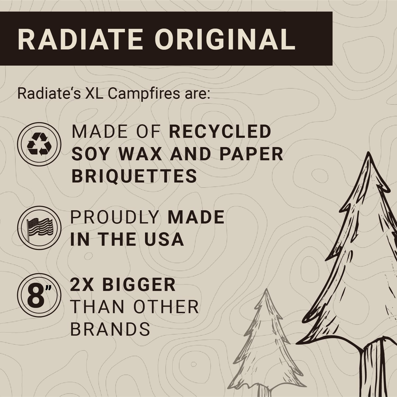 Radiate Portable Campfire 8 inch side view