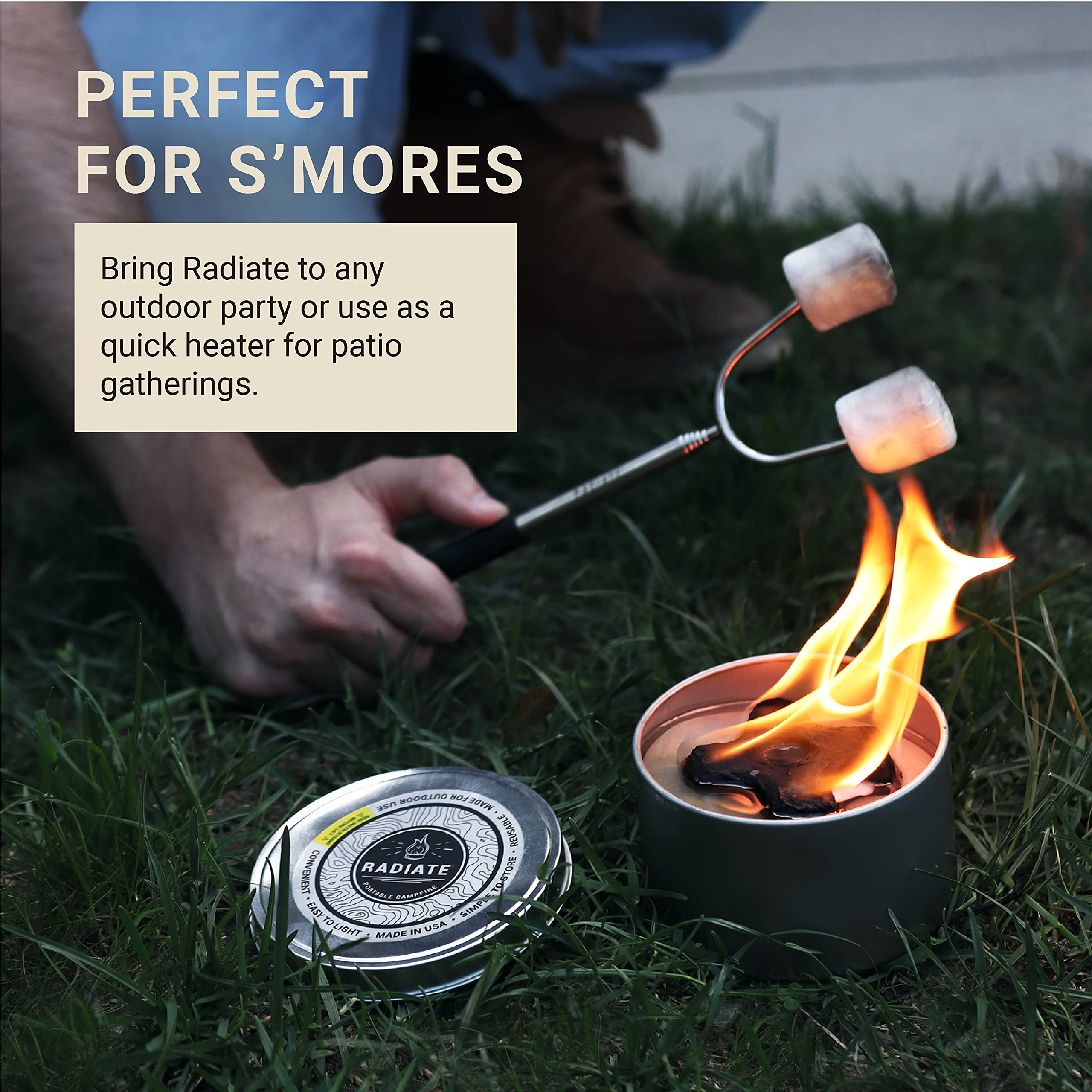 Radiate Portable Campfire in outdoor setting