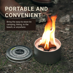 Radiate Portable Campfire side view with lid