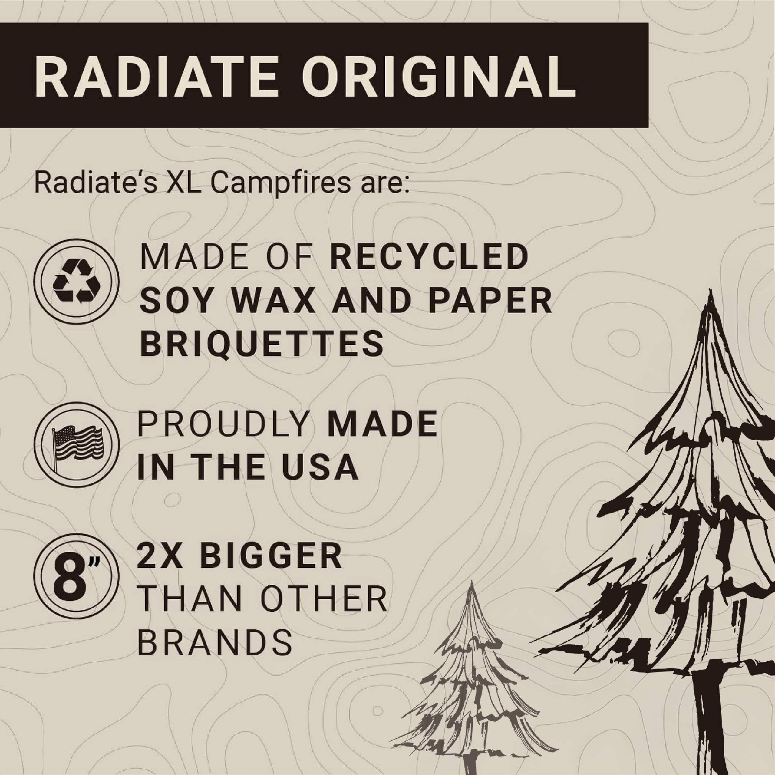 Radiate XL campfire setup on a patio table