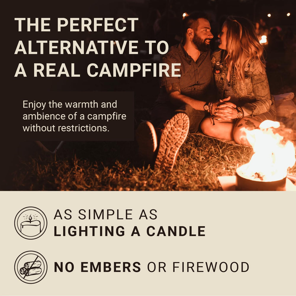 Radiate XL portable campfire extinguished with lid