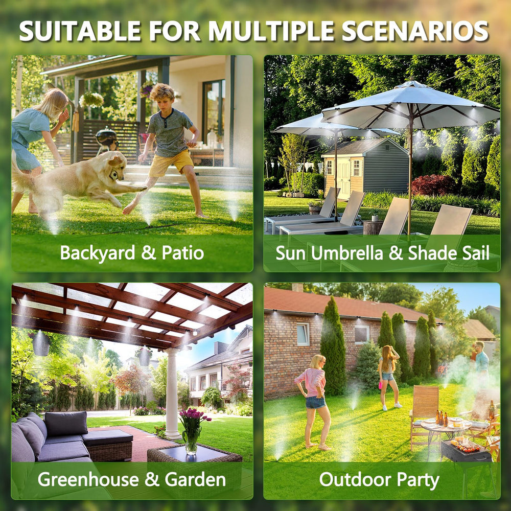 Rafow outdoor misters in use at a pool