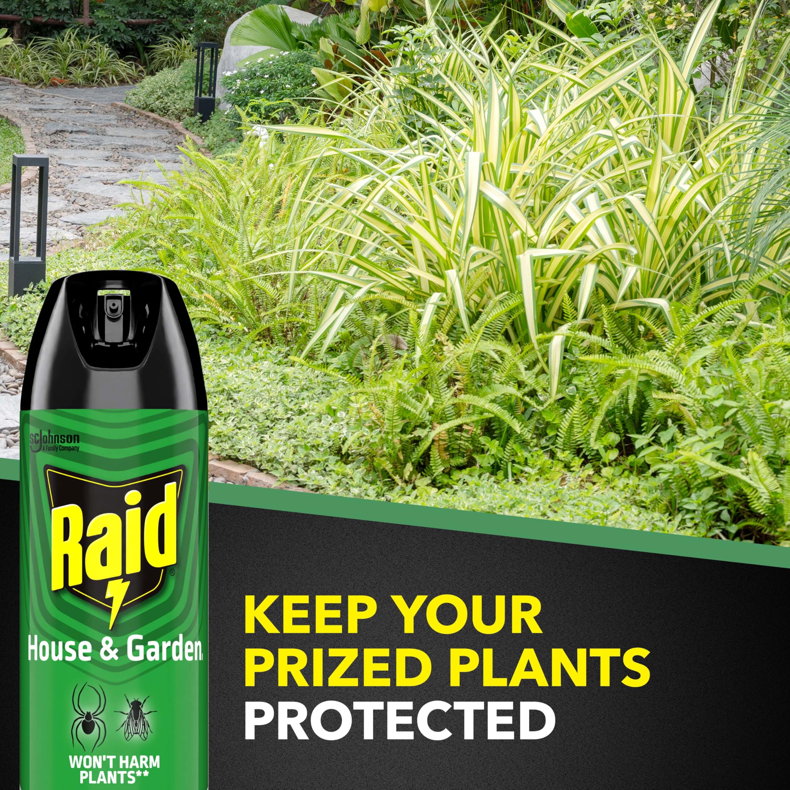 Raid Bug Killer Spray can showing back label