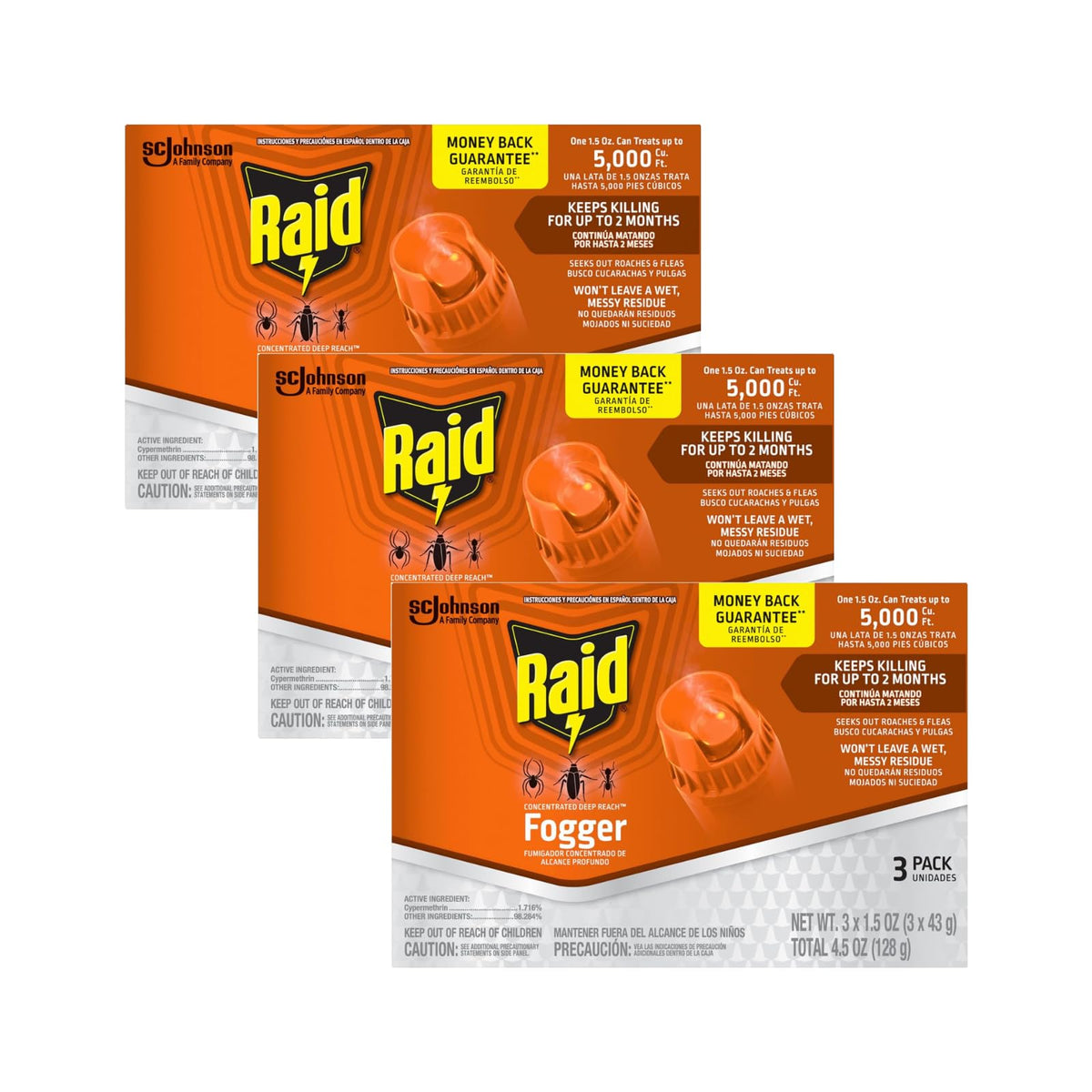 Raid Deep Reach Fogger 3 Pack front view