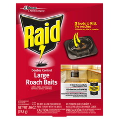 Raid Double Control Large Roach Baits, 8 Count Pack front view