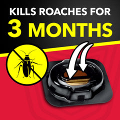 Raid Double Control Roach Baits displayed on a table