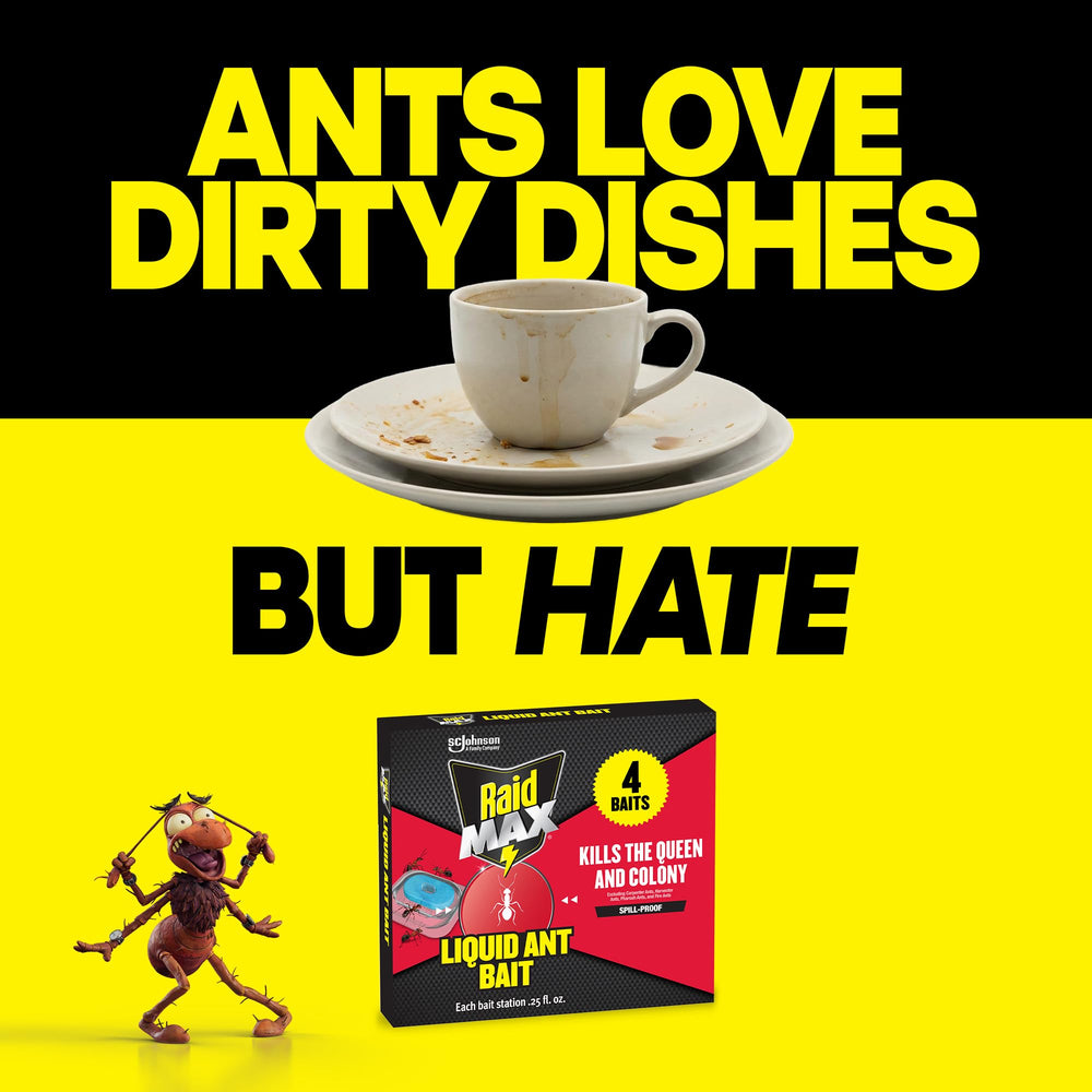Raid Liquid Ant Bait showing active ingredient Spinosad