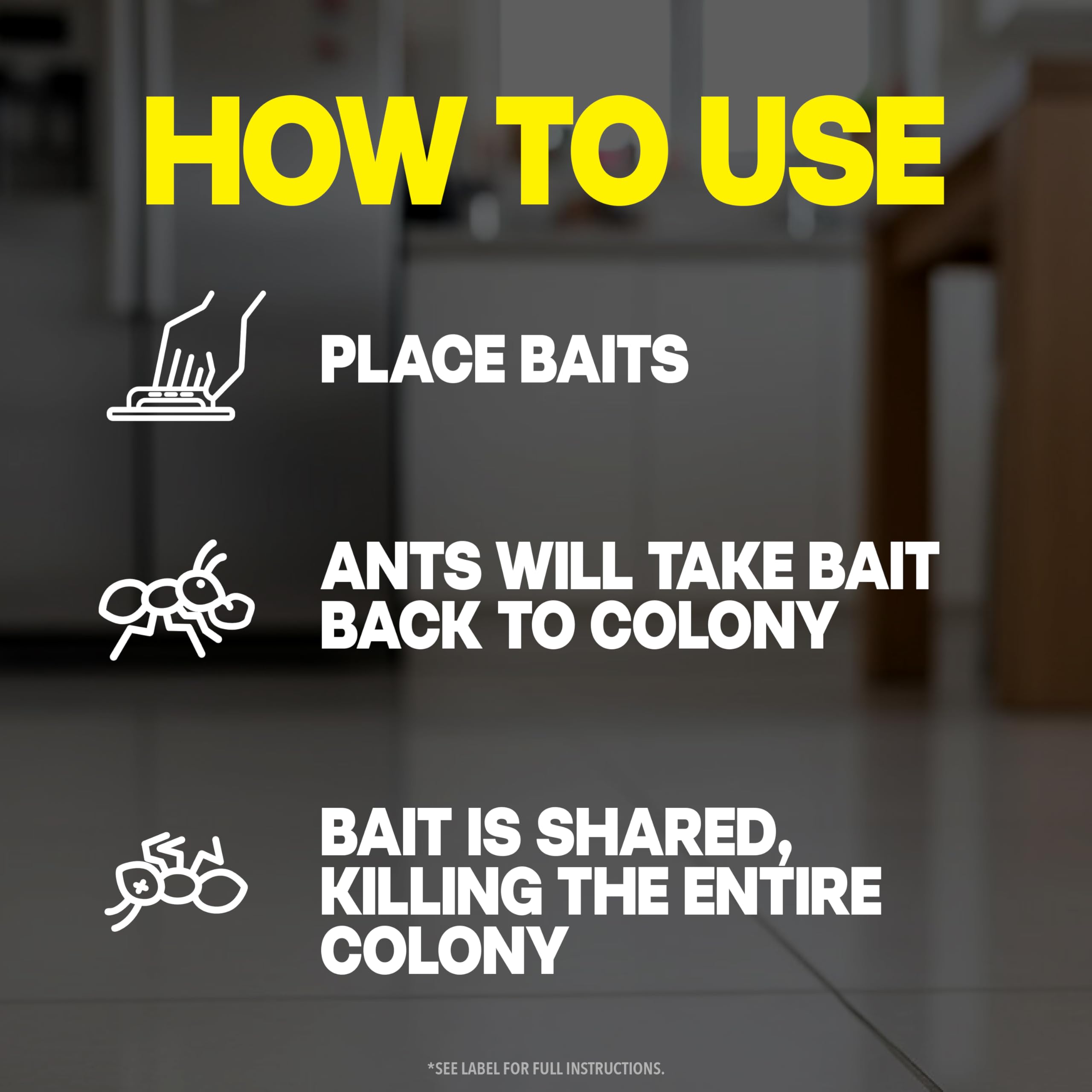 Raid Liquid Ant Killer Baits displayed on a countertop