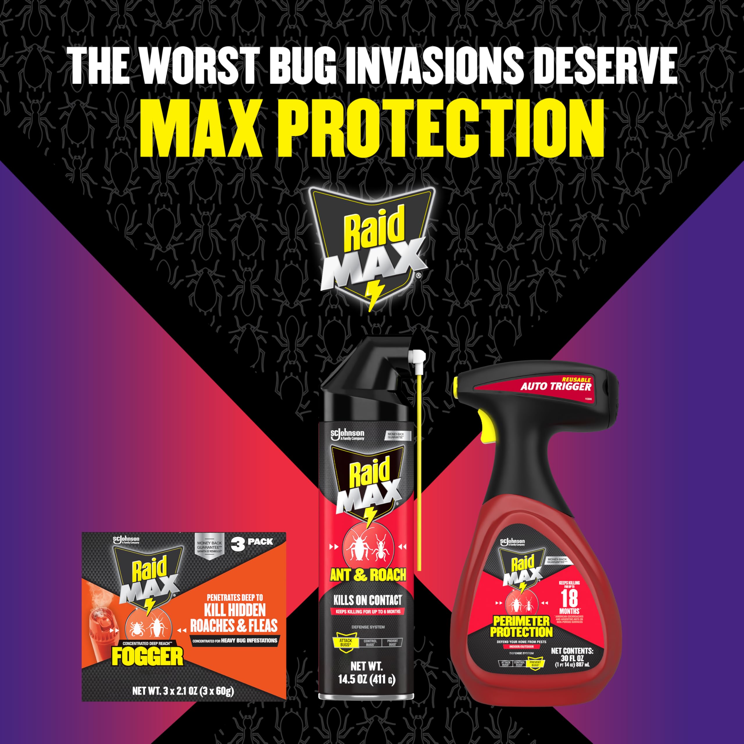 Raid Max Ant and Roach Spray in a household environment