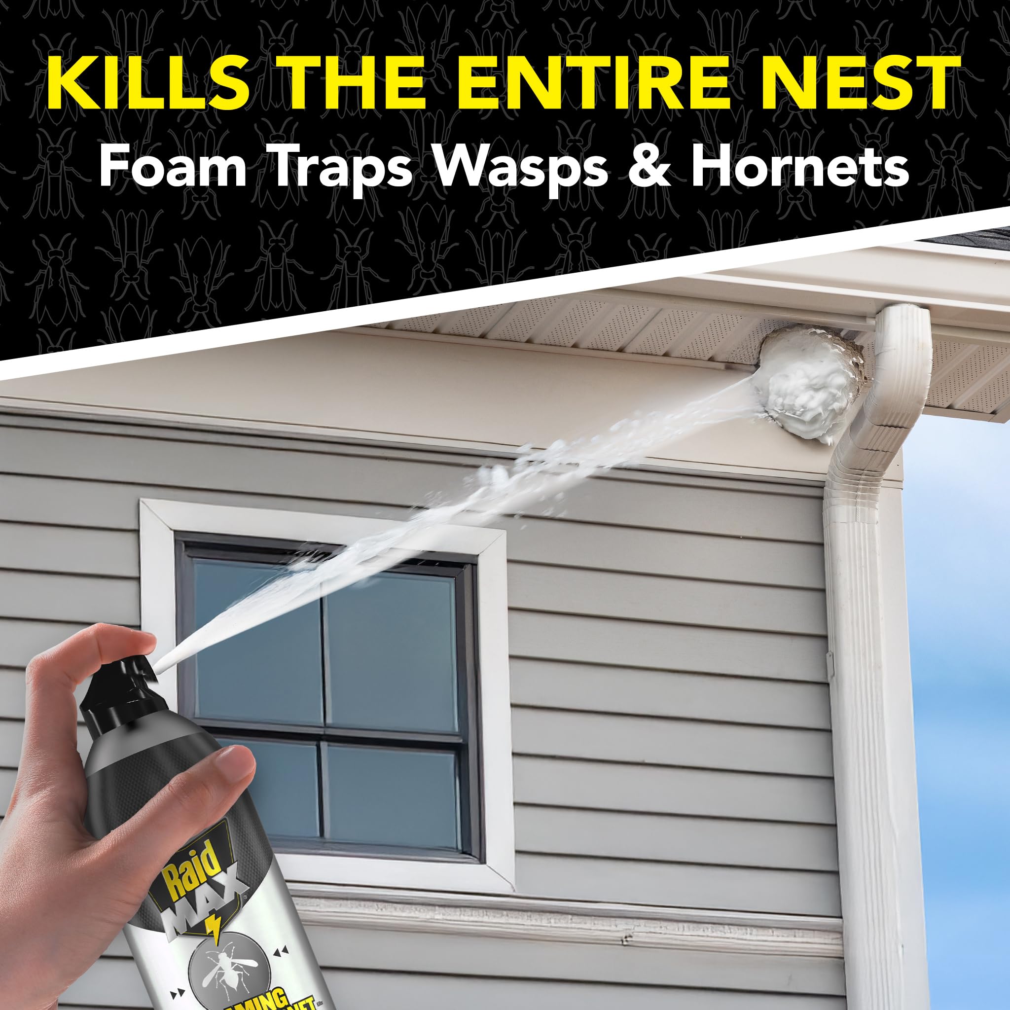 Raid Max Foaming Wasp Killer spray nozzle close-up