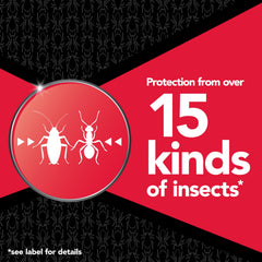 Raid MAX Insecticide Spray label showing features