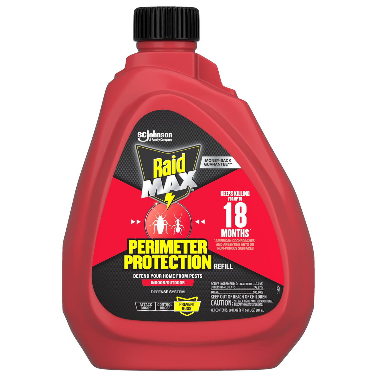 Raid MAX Perimeter Protection Insecticide Spray 30 fl oz front view
