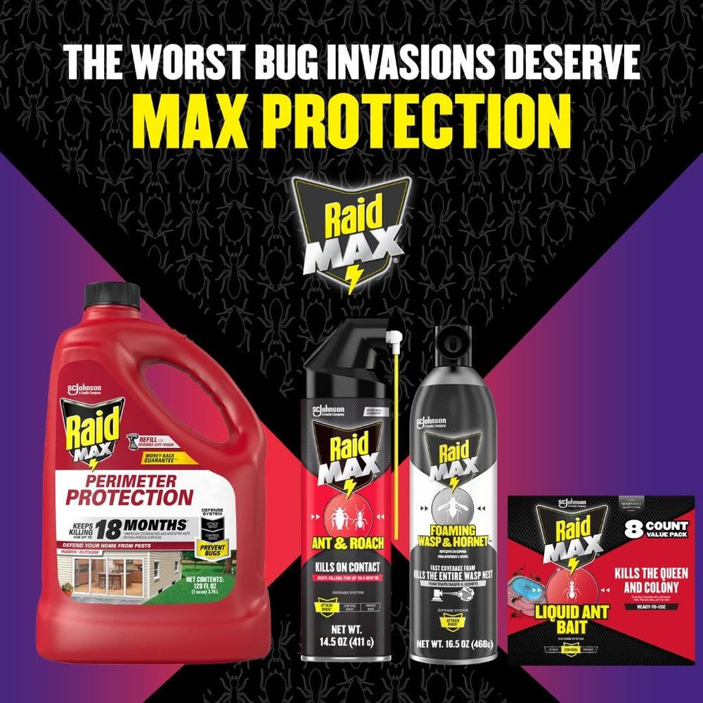 Raid MAX Perimeter Protection refill bottle with accessories