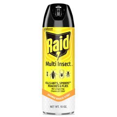 Raid Multi Insect Killer 15 oz can front view with orange breeze scent