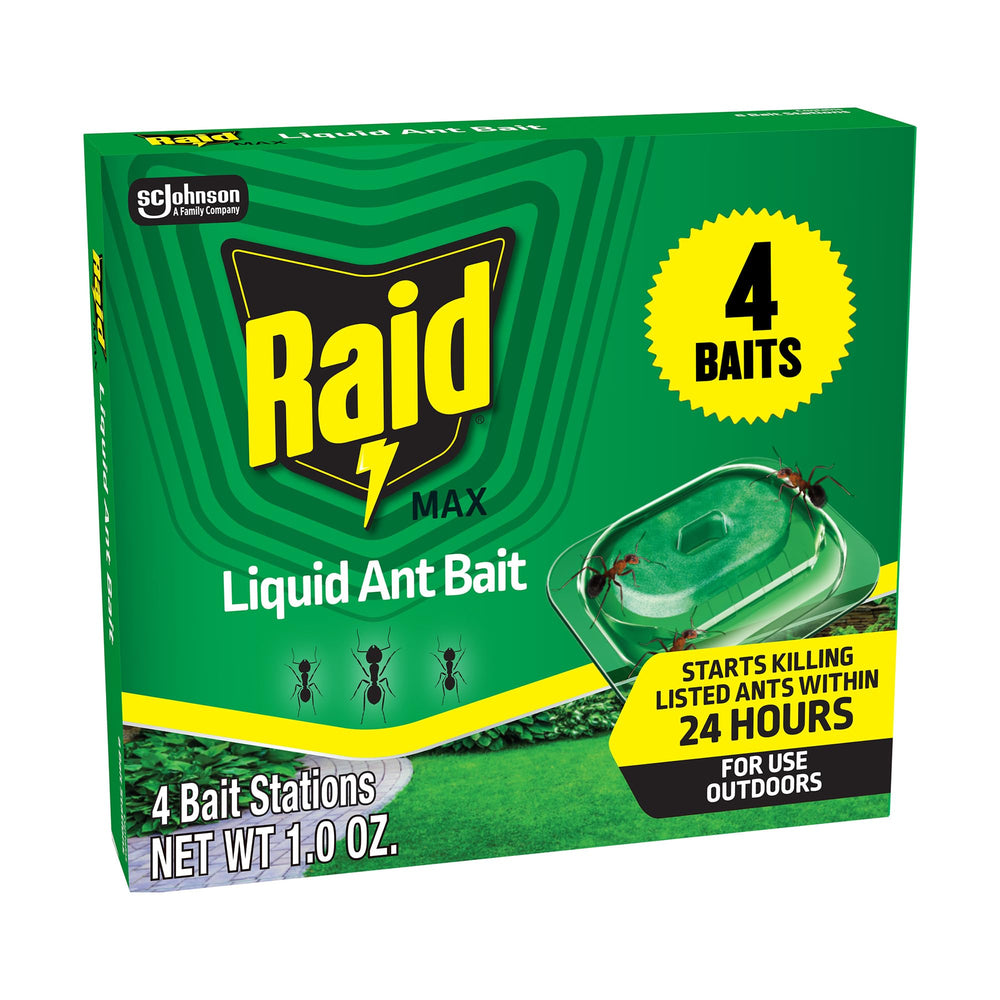 Raid Outdoor Liquid Ant Bait 4 Count packaging front view