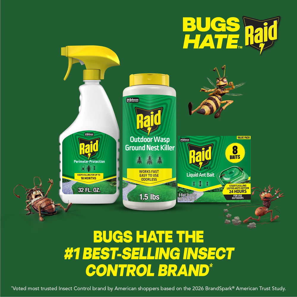 Raid Outdoor Liquid Ant Bait showing 8 pack count