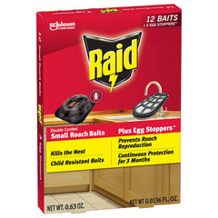 Raid Roach Killer Baits pack with 12 baits front view