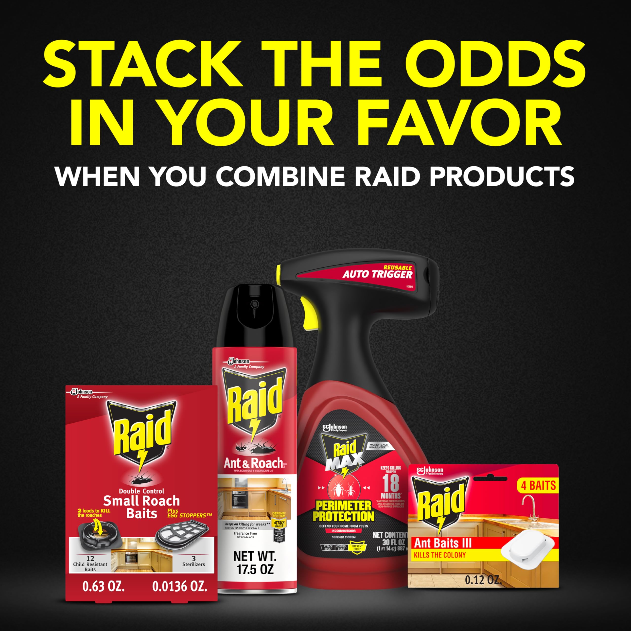Raid Roach Killer Baits with egg stoppers close-up