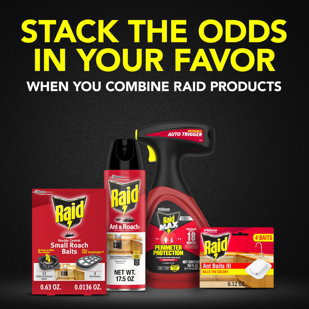 Raid Roach Killer Baits with egg stoppers close-up