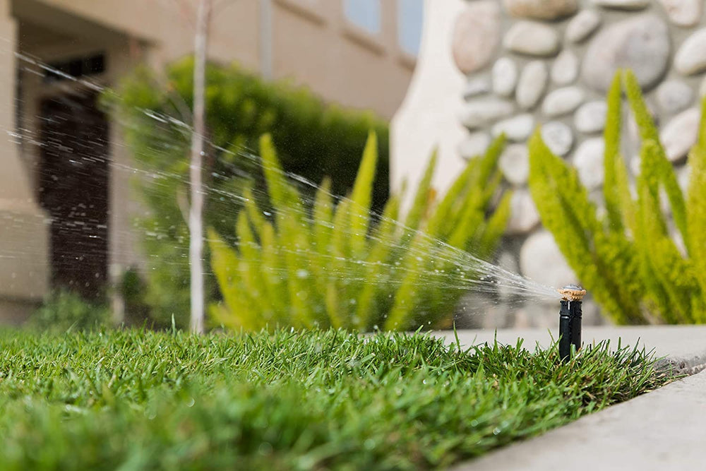 Rain Bird 12SAPROPR sprinkler side view showing durable plastic construction