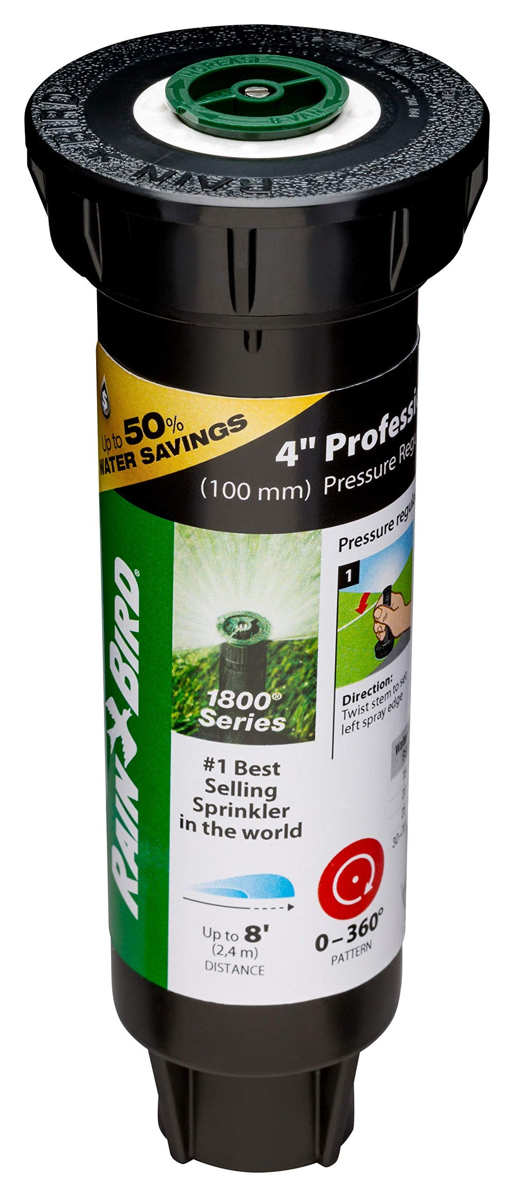 Rain Bird 1804AP8PRS Pop-Up Sprinkler in garden setting