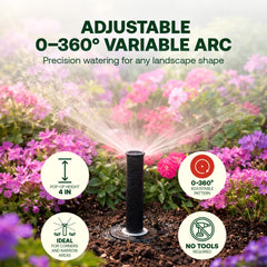 Rain Bird 1804VAN 4 Inch pop-up sprinkler head with adjustable nozzle
