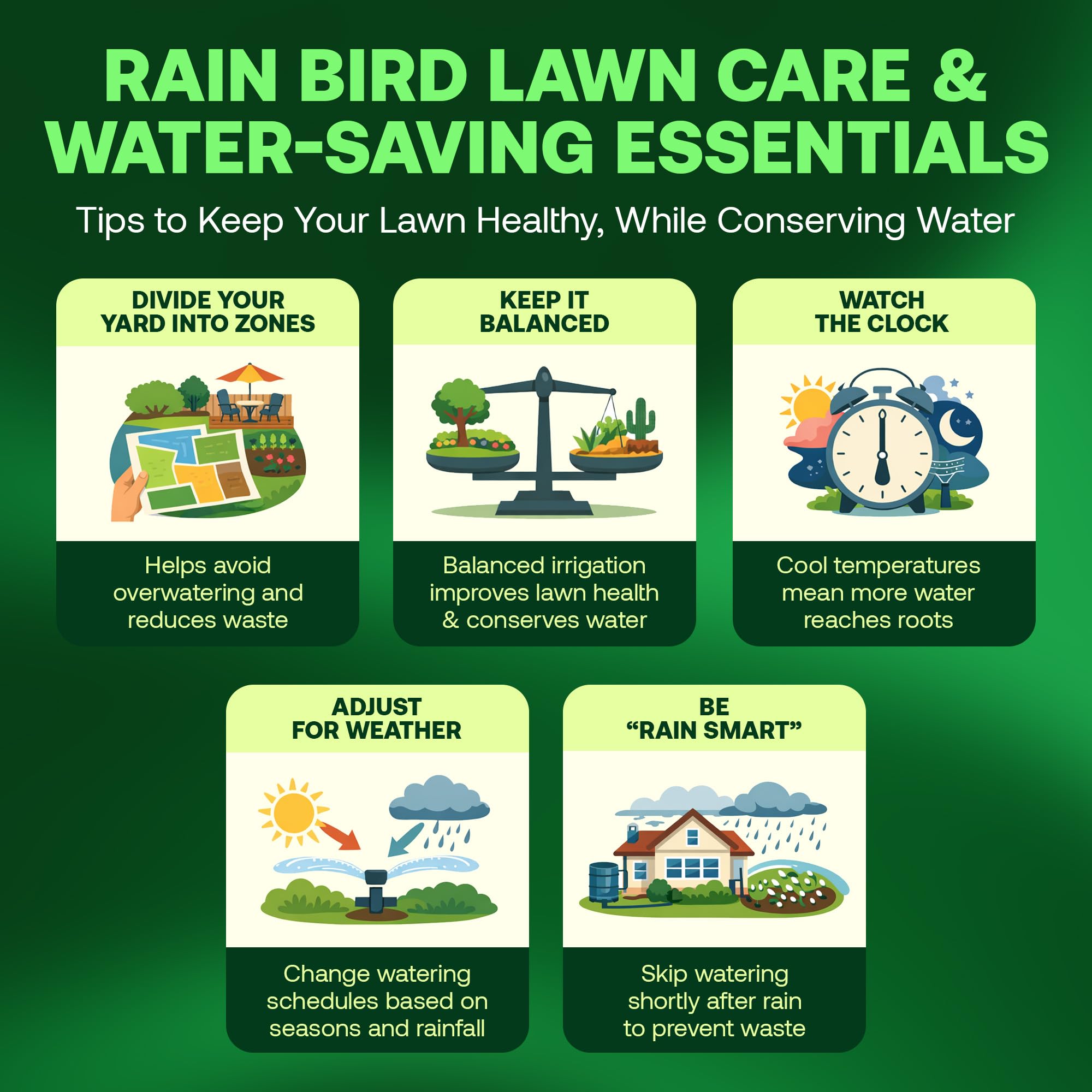 Rain Bird 1804VAN sprinkler head on a lawn