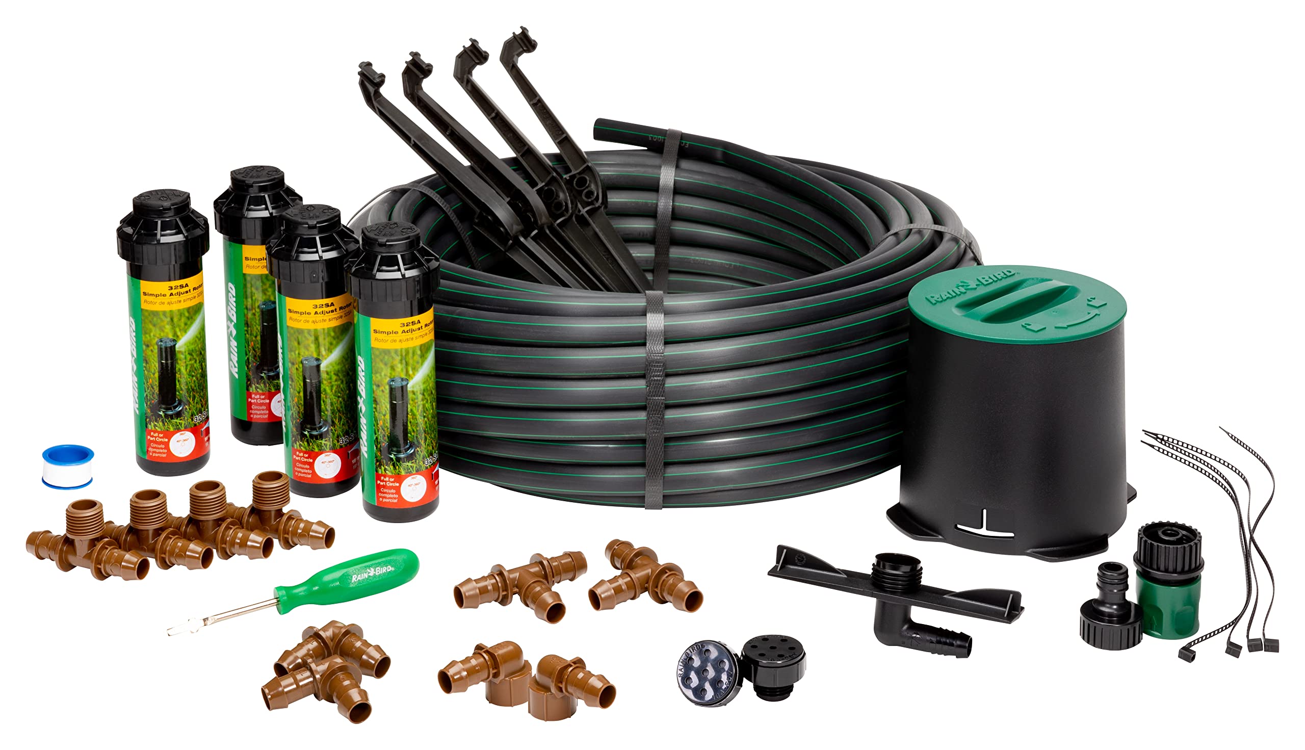 Rain Bird 32HE Pop-Up Sprinkler System Kit packaging view