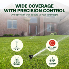 Rain Bird 42SA+ rotor sprinkler head with adjustable nozzle