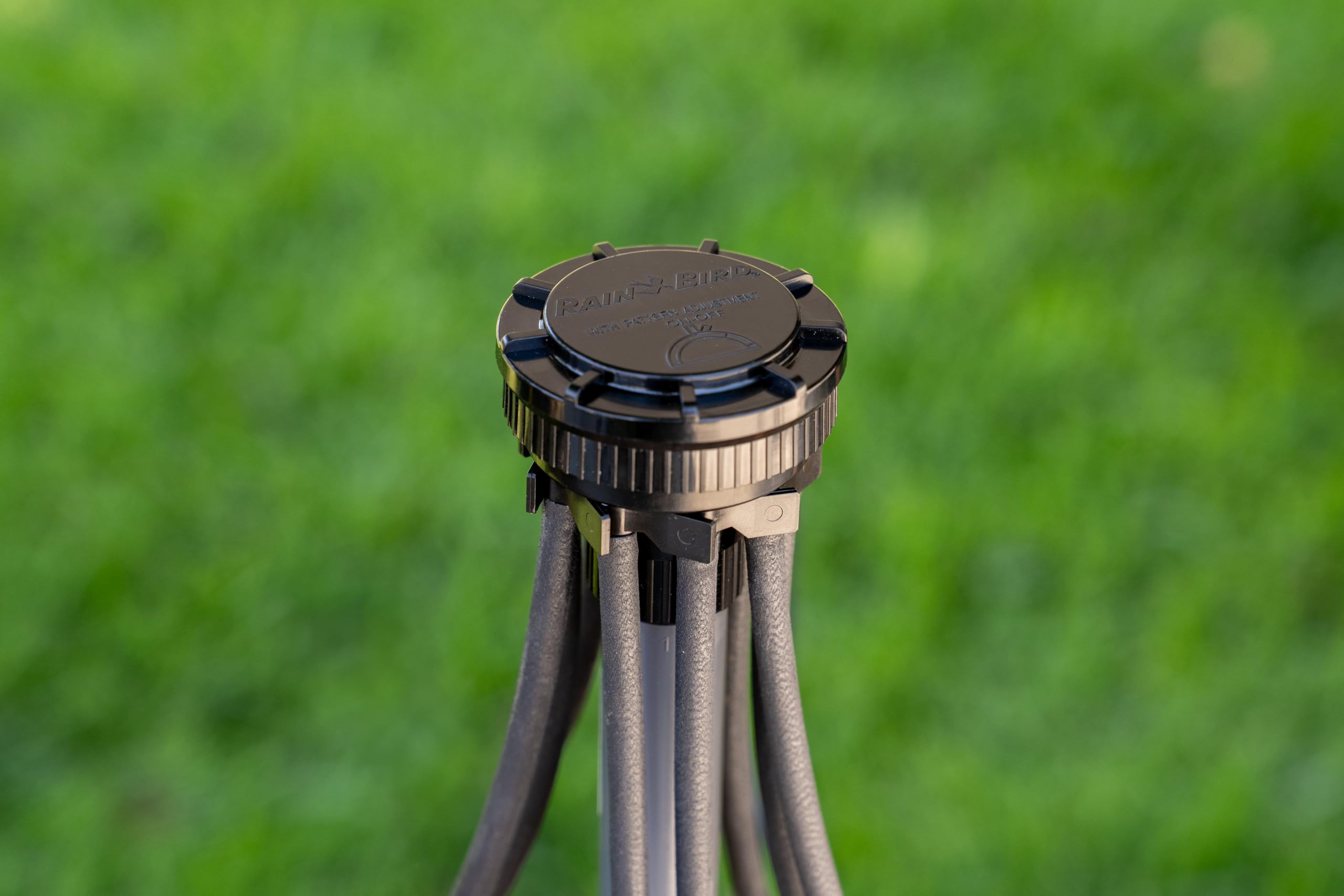Rain Bird 9-Port Drip Manifold in garden setup