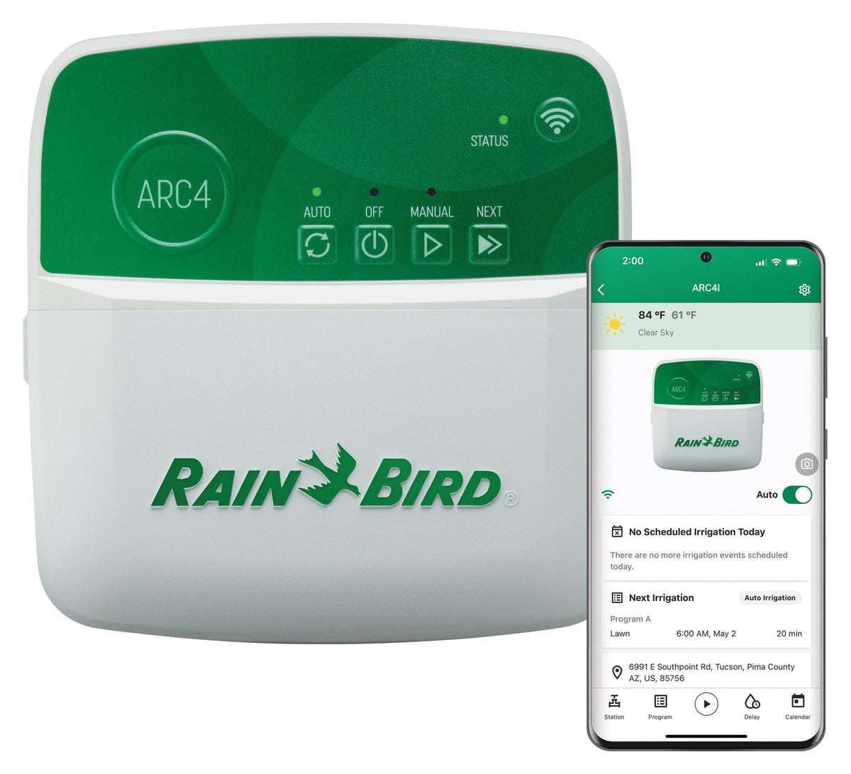 Rain Bird ARC4 Indoor WiFi Irrigation Controller front view