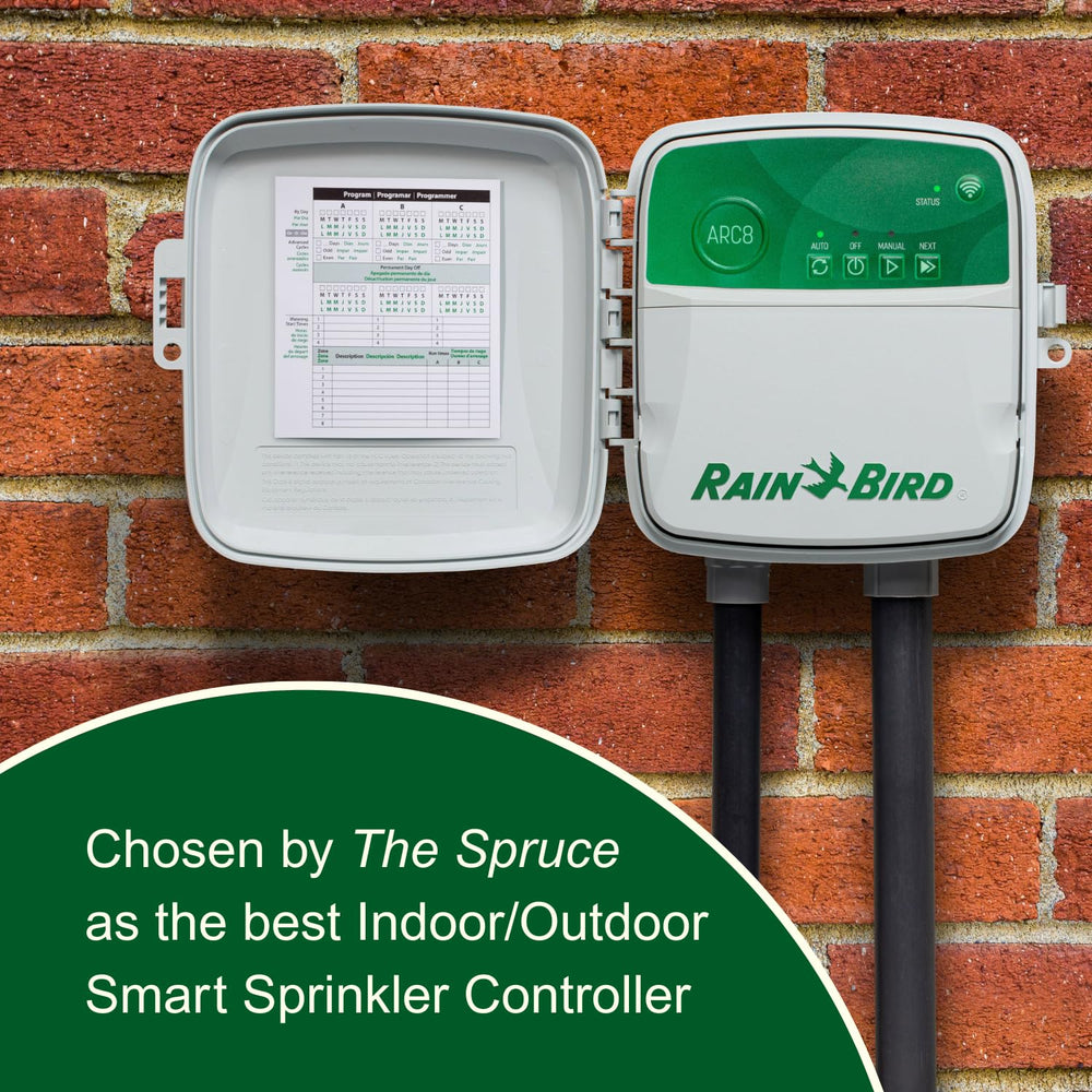 Rain Bird ARC8 Smart Timer in a garden setting