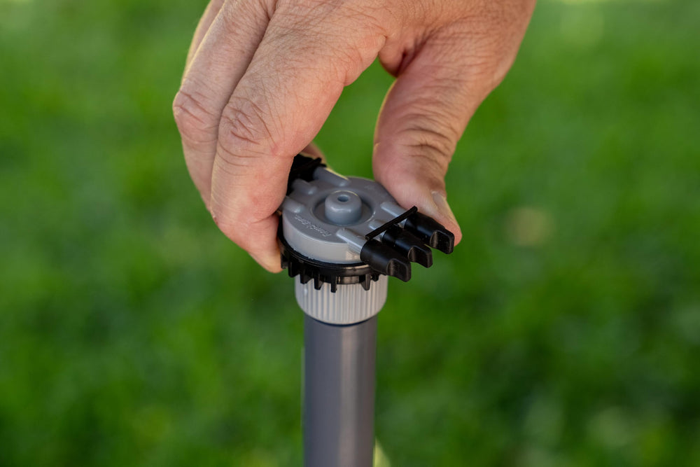 Rain Bird Drip Manifold showing 1/4" drip tubing connections