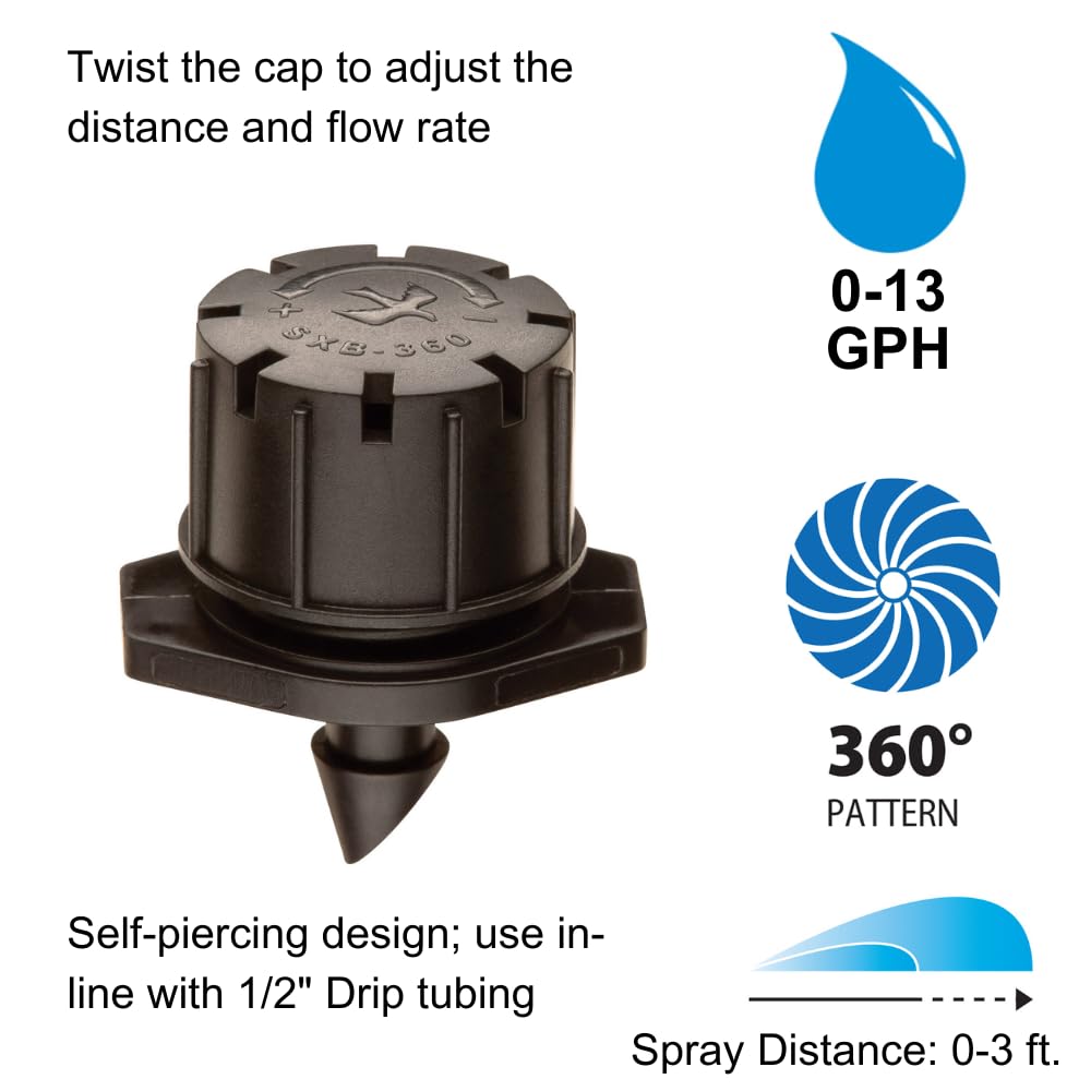 Rain Bird Micro-Bubbler showing self-piercing barb design