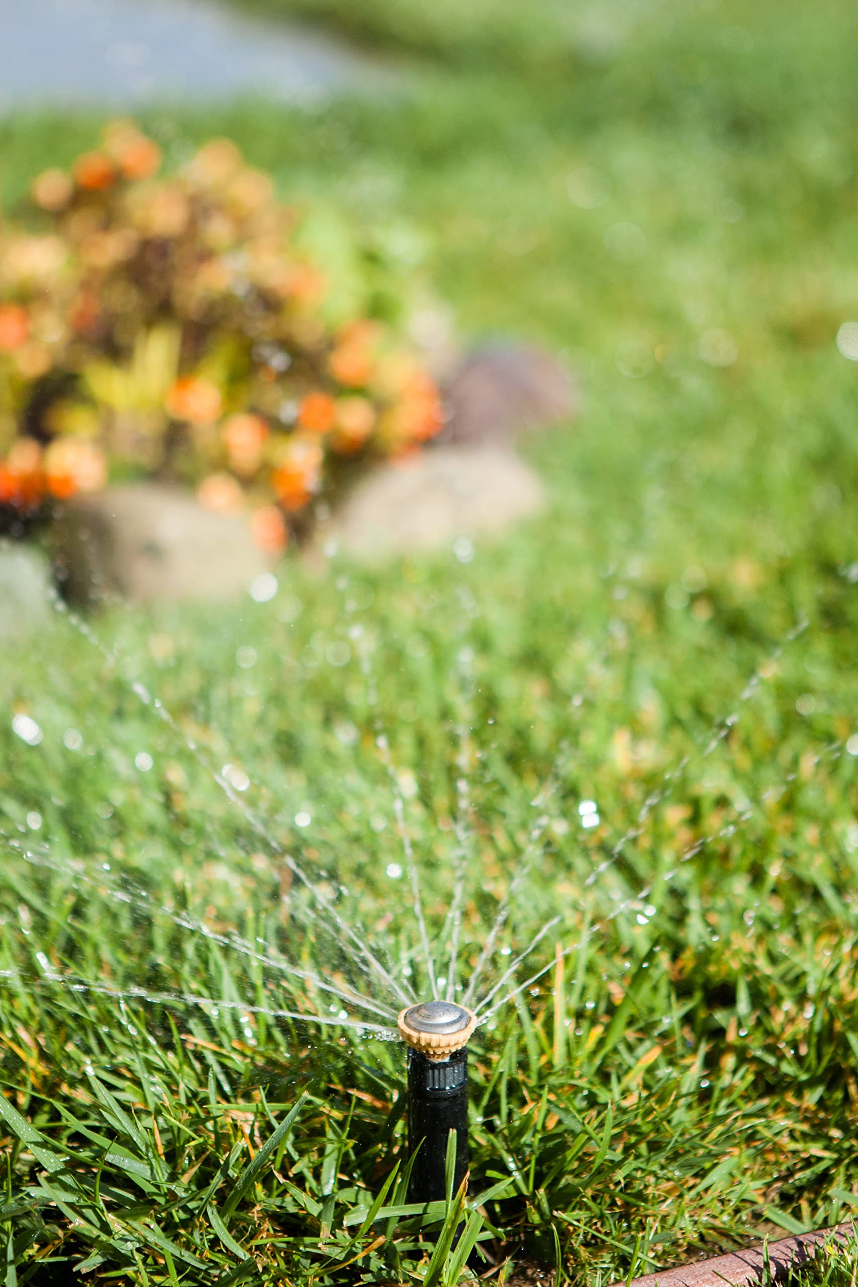 Rain Bird Pro Rotary Sprinkler in use with water flow