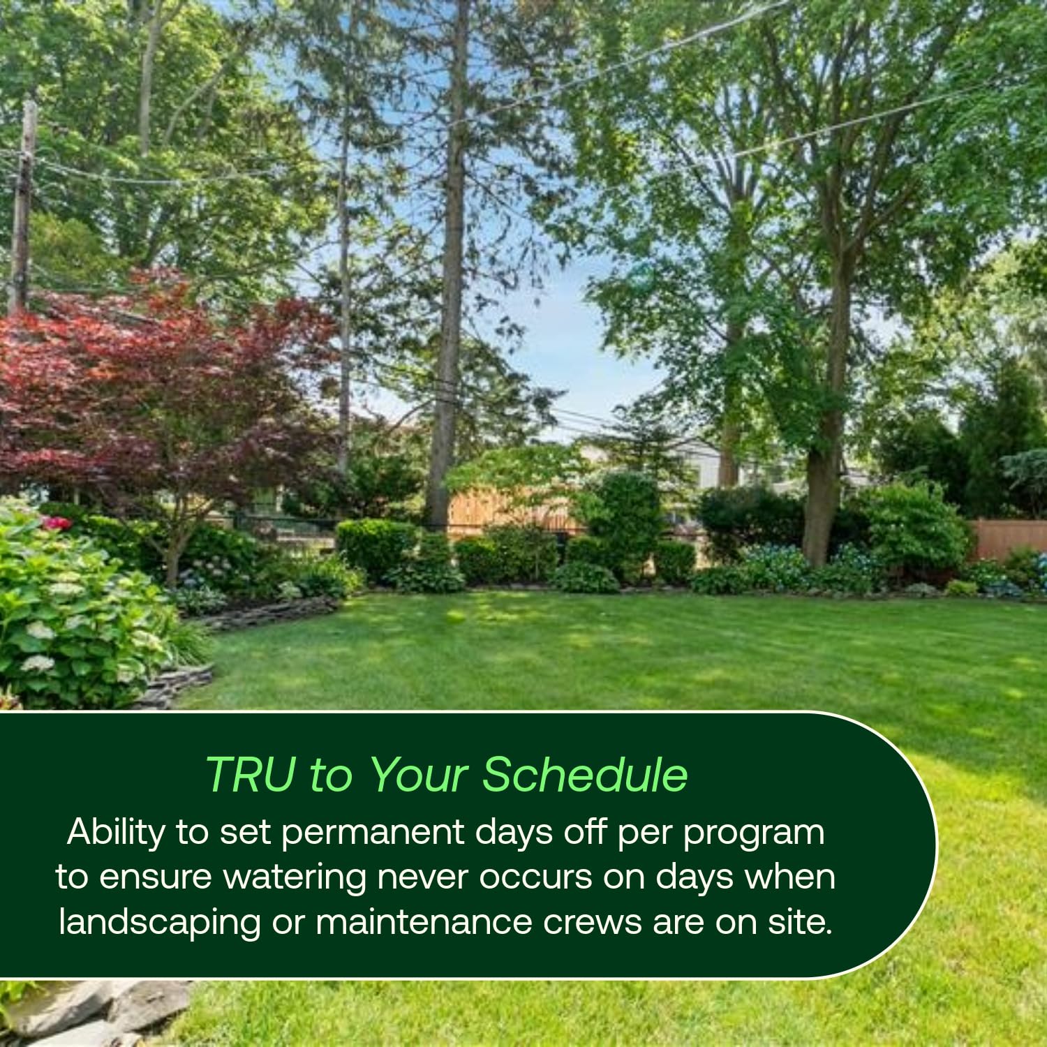 Rain Bird TRU8O irrigation controller showcasing multiple zones setup