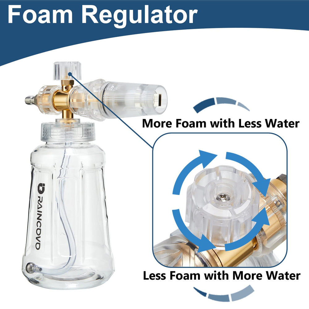 Raincovo Foam Cannon nozzle adjustment demonstration