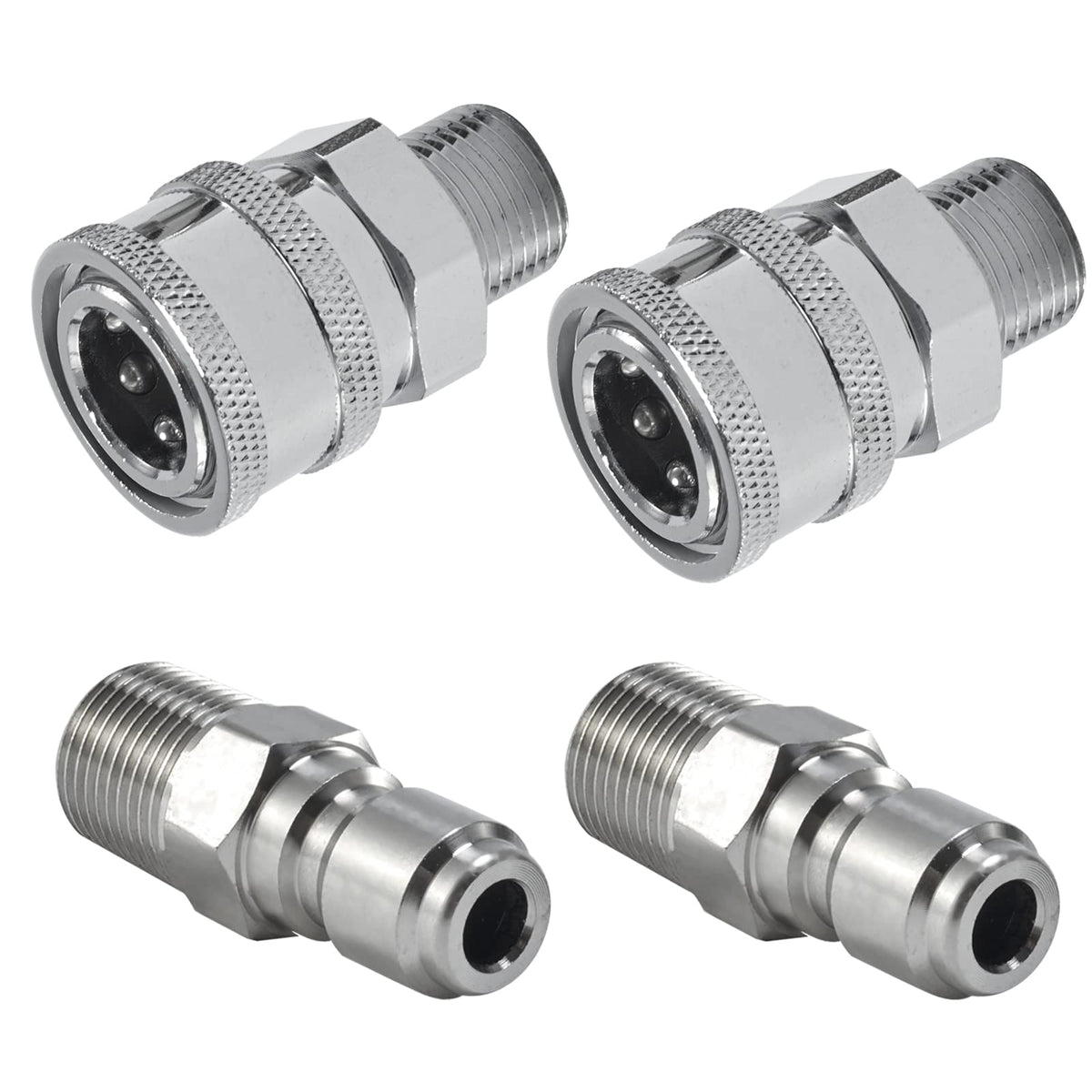 Raincovo Pressure Washer Quick Connect fittings set, 4 pieces