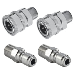 Raincovo Pressure Washer Quick Connect fittings set, 4 pieces
