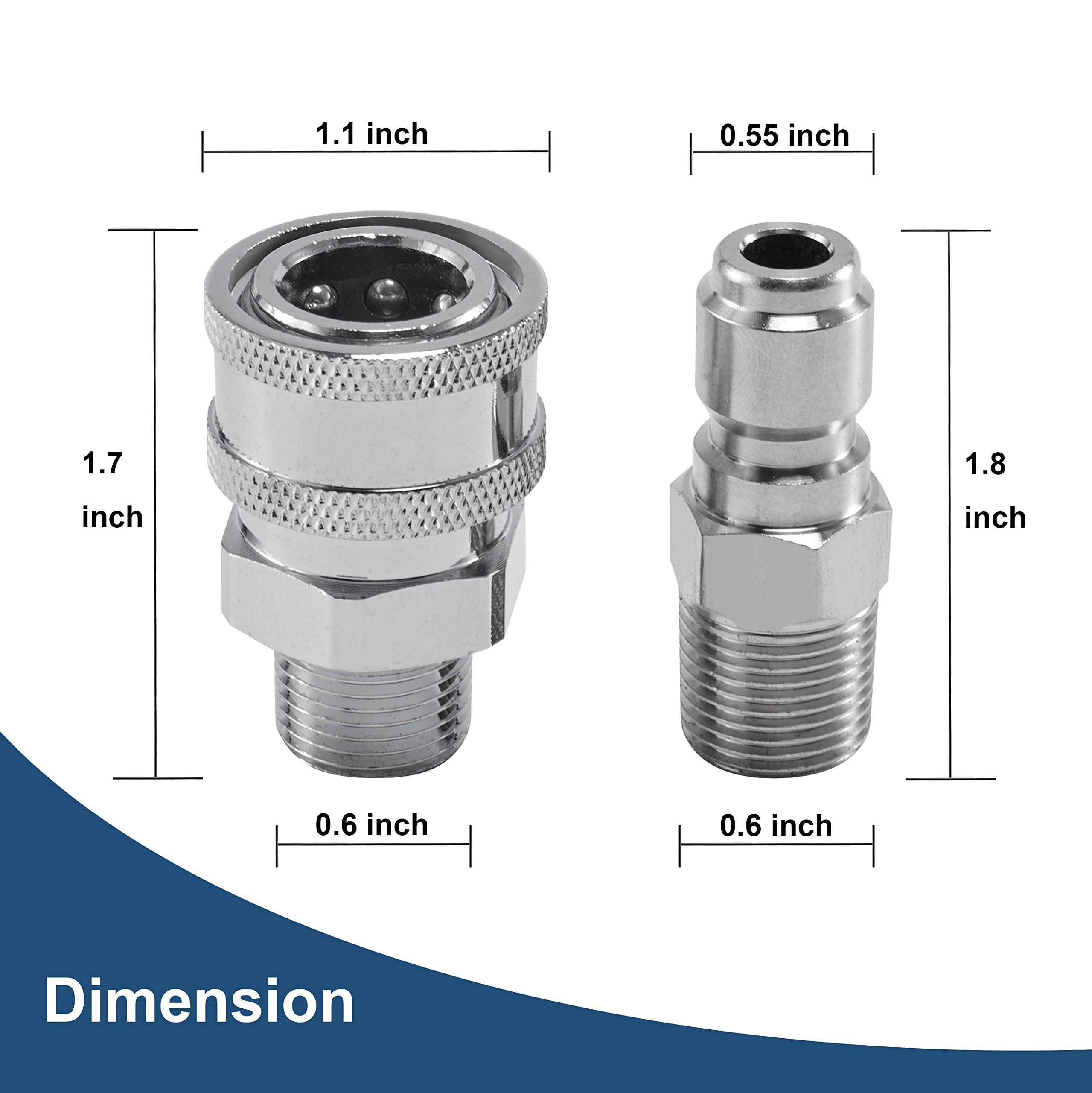 Raincovo quick connect fittings attached to a pressure washer