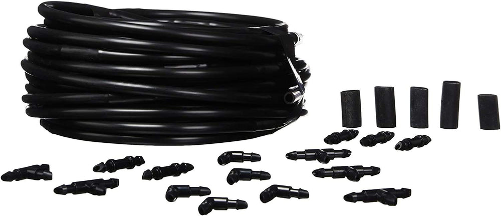 Raindrip dripline kit components including emitters and couplings