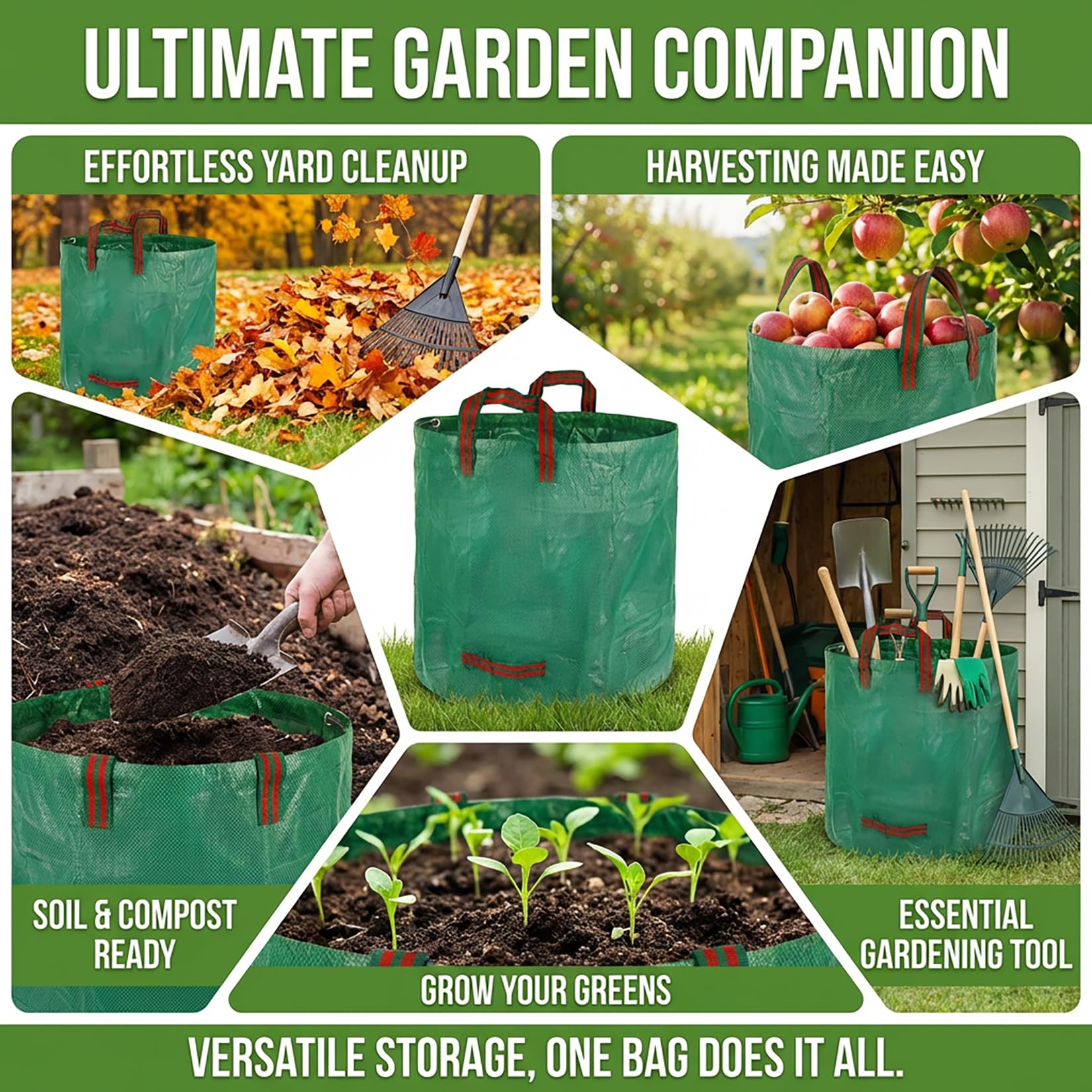 RAINFLOW yard waste bag used as a camping trash holder